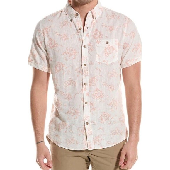 Weatherproof Other - Linen Floral Men’s XL WEATHERPROOF Vintage Dusted Clay Button Down Shirt